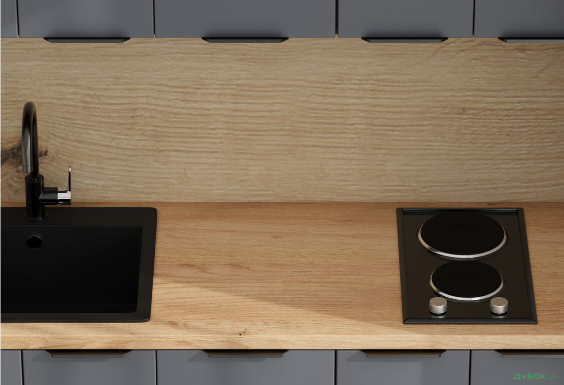 Кухня VIP-master Флет Люкс 2.0 м, антрацит / сірий мат - Зображення 4 Зображення 4 - Кухня VIP-master Флет Люкс 2.0 м, антрацит / сірий мат