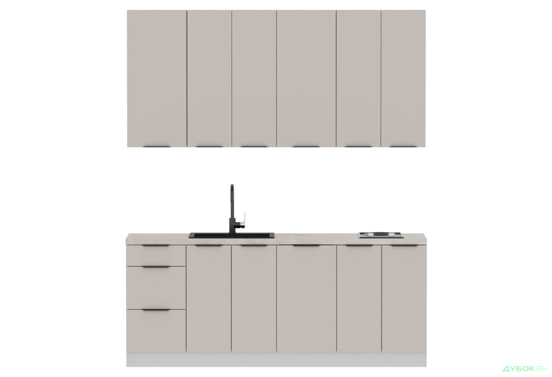 Кухня VIP-master Флет Люкс 2.0 м, беж мат - Зображення 3 Зображення 3 - Кухня VIP-master Флет Люкс 2.0 м, беж мат