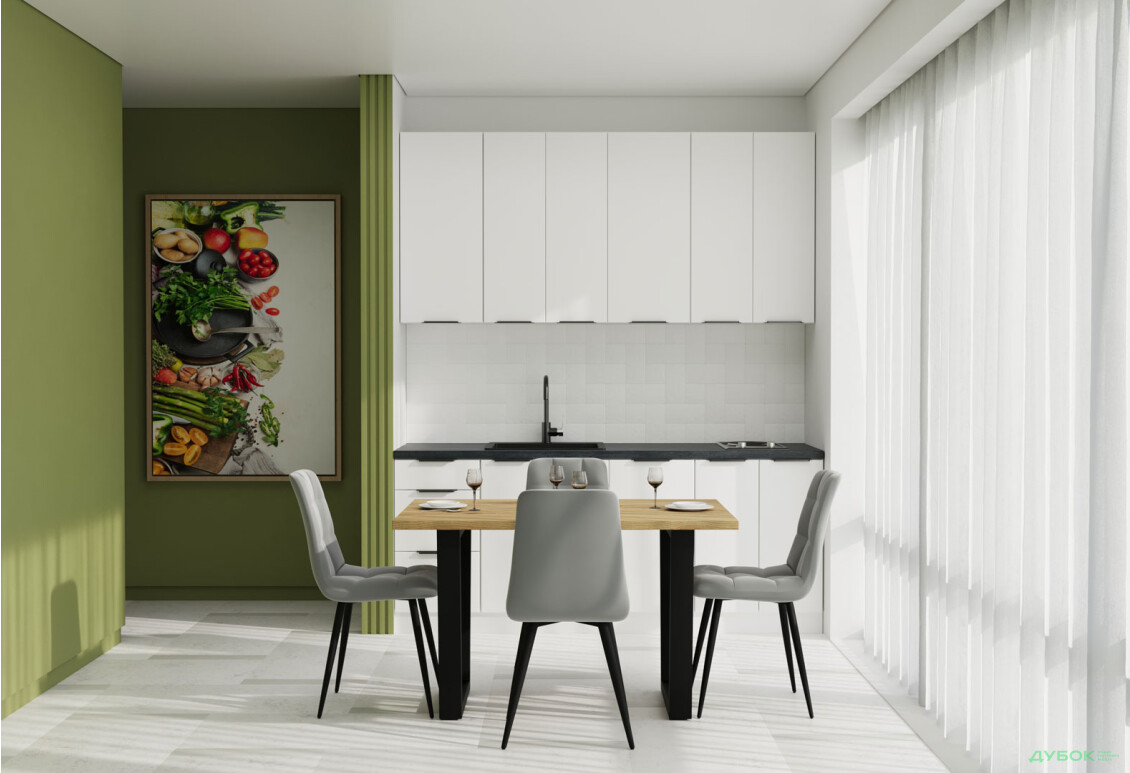 Кухня VIP-master Флет Люкс 2.0 м, білий / білий мат - Зображення 2 Зображення 2 - Кухня VIP-master Флет Люкс 2.0 м, білий / білий мат