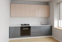 Кухня VIP-master Інтерно Люкс / Interno Luxe 260 см, беж глянець / сірий глянець - Зображення 2 Зображення 2 - Кухня VIP-master Інтерно Люкс / Interno Luxe 260 см, беж глянець / сірий глянець