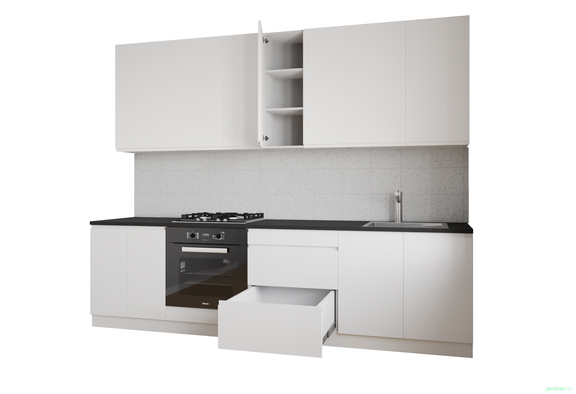 Зображення 3 - Кухня VIP-master Інтерно Люкс / Interno Luxe 260 см, білий мат