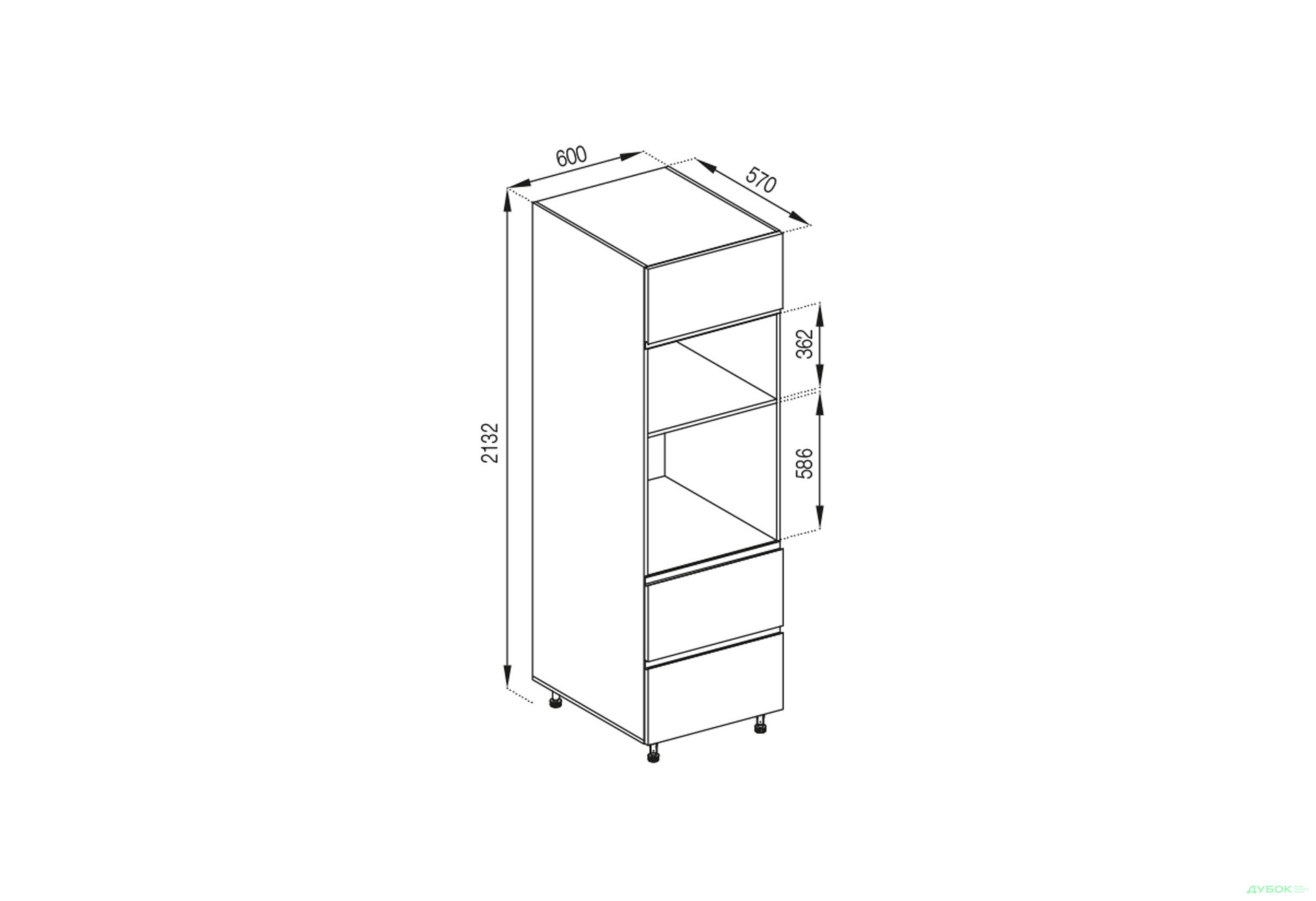 П 60 ДШ п/мікрохв. Favorit Влада Світ Меблів - Зображення 1 Зображення 1 - П 60 ДШ п/мікрохв. Favorit Влада Світ Меблів