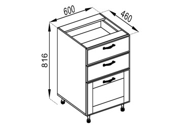 Н 60 3Ш (2+1) Favorit Доминика Svit Mebliv