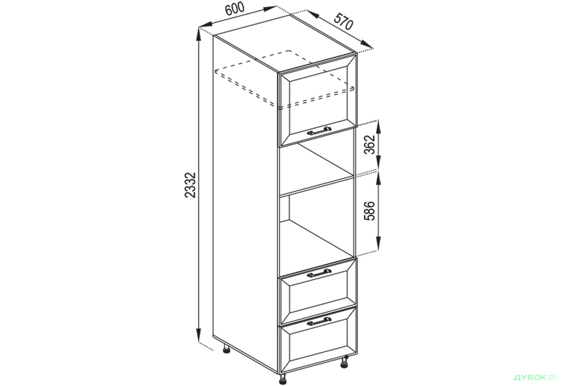 П 60 ДШ п/мікрохв. (h-920) Favorit Марго Світ Меблів - Зображення 1 Зображення 1 - П 60 ДШ п/мікрохв. (h-920) Favorit Марго Світ Меблів