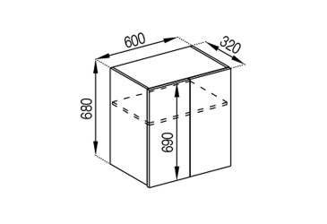 В 60 під витяжку (фасад ДСП)
