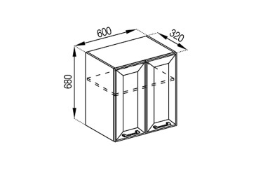 В 60 під витяжку (фасад МДФ)