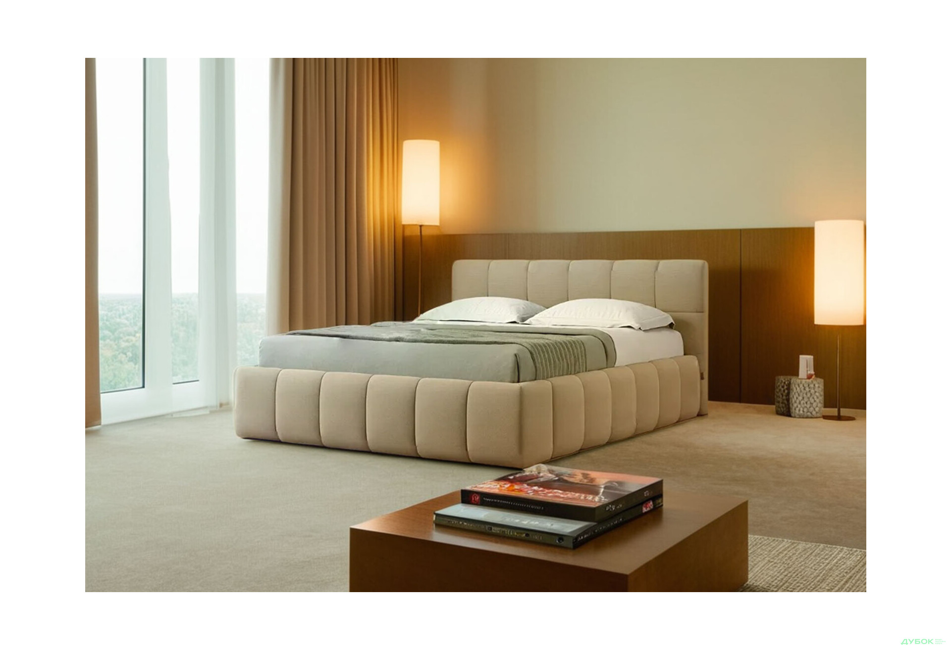 Ліжко-подіум MiroMark Тоні 160x200, світлий беж - Зображення 2 Зображення 2 - Ліжко-подіум MiroMark Тоні 160x200, світлий беж