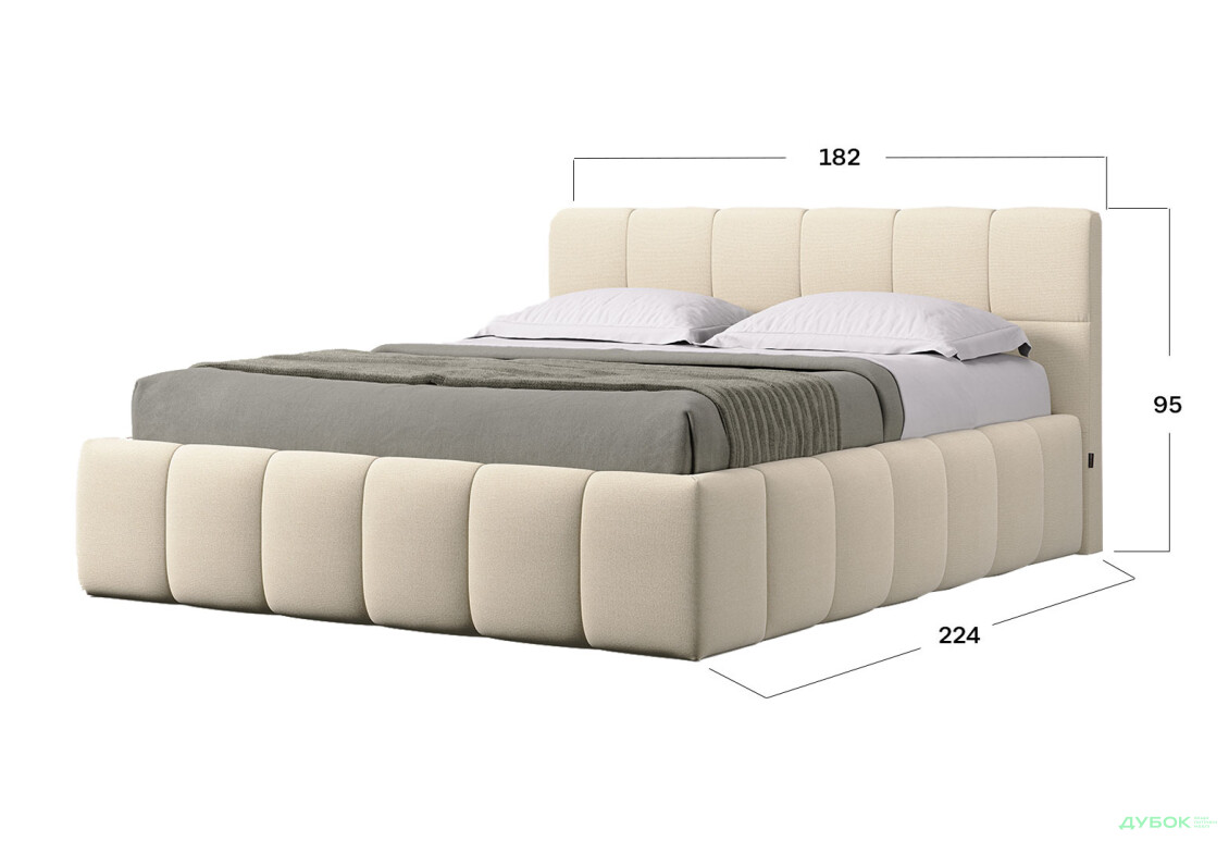 Ліжко-подіум MiroMark Тоні 160x200, світлий беж - Зображення 3 Зображення 3 - Ліжко-подіум MiroMark Тоні 160x200, світлий беж