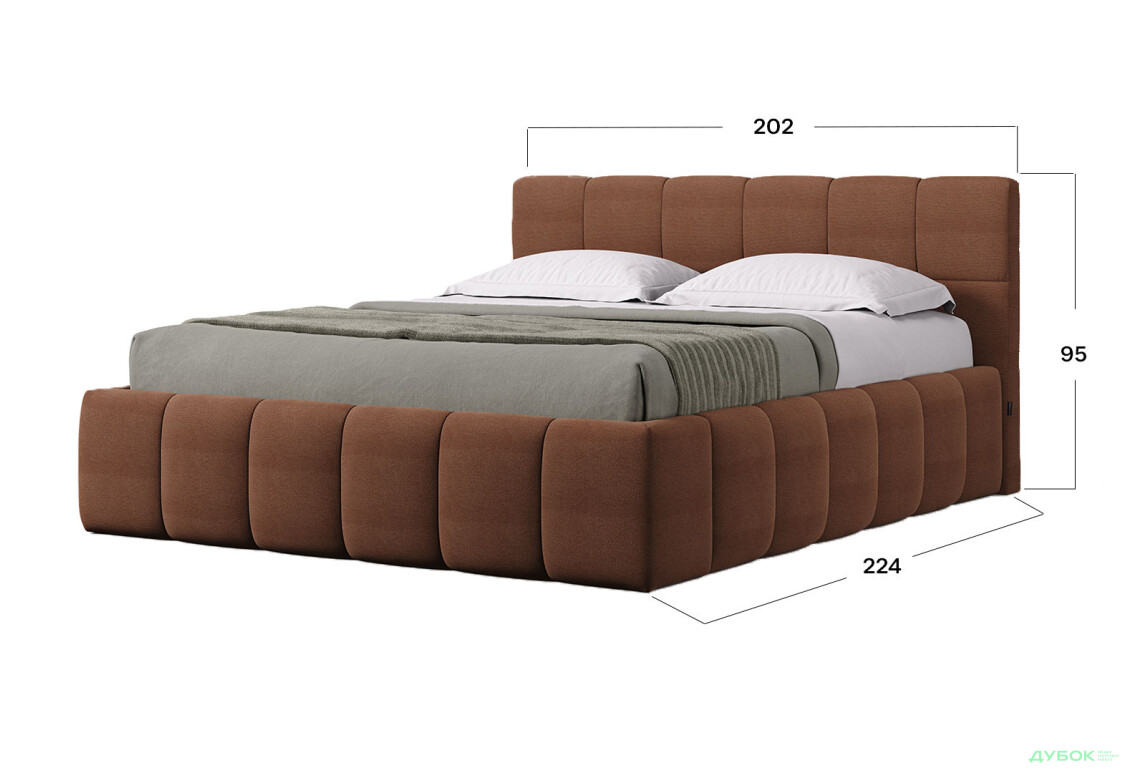 Изображение 4 - Кровать-подиум МироМарк Тони 180x200, терракотовая