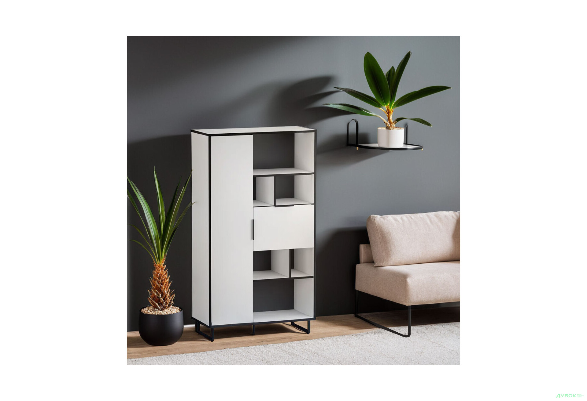 Изображение 2 - Стеллаж комби Moreli F-0006 Forte / Форте, 90 см белый