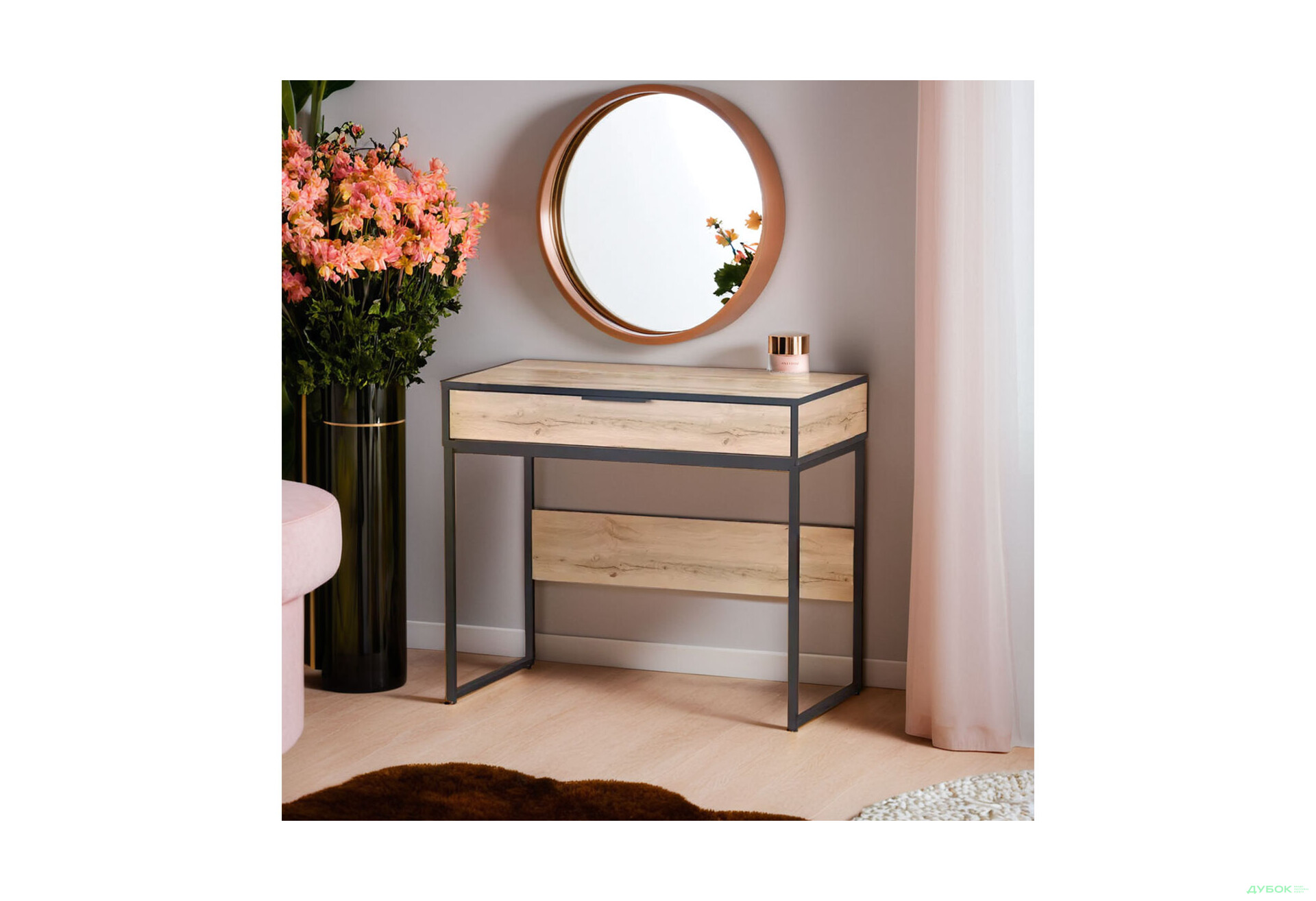 Макияжный столик Moreli F-0009 Forte / Форте, 90 см дуб аппалачи - Изображение 2 Изображение 2 - Макияжный столик Moreli F-0009 Forte / Форте, 90 см дуб аппалачи