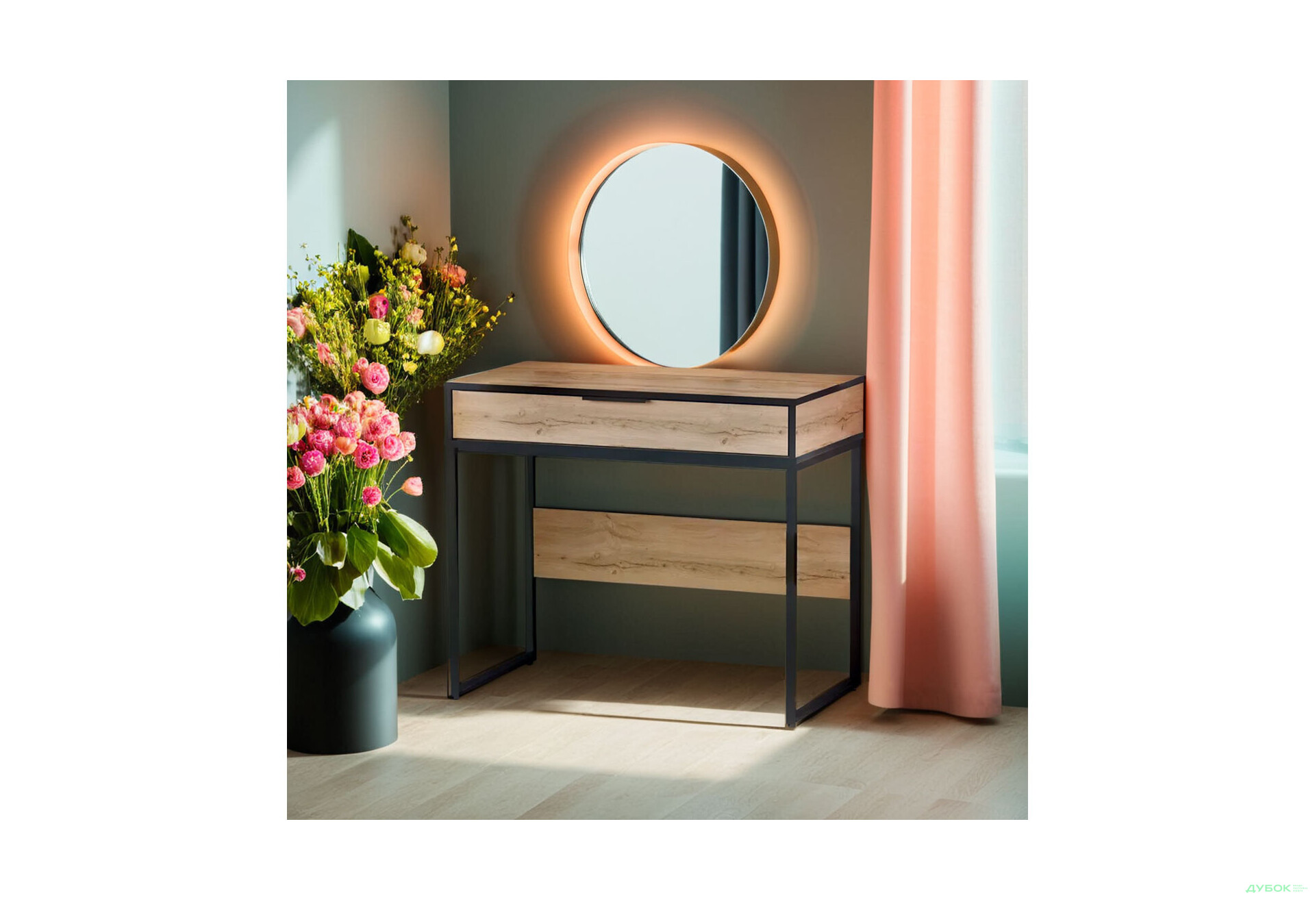 Макияжный столик Moreli F-0009 Forte / Форте, 90 см дуб аппалачи - Изображение 3 Изображение 3 - Макияжный столик Moreli F-0009 Forte / Форте, 90 см дуб аппалачи