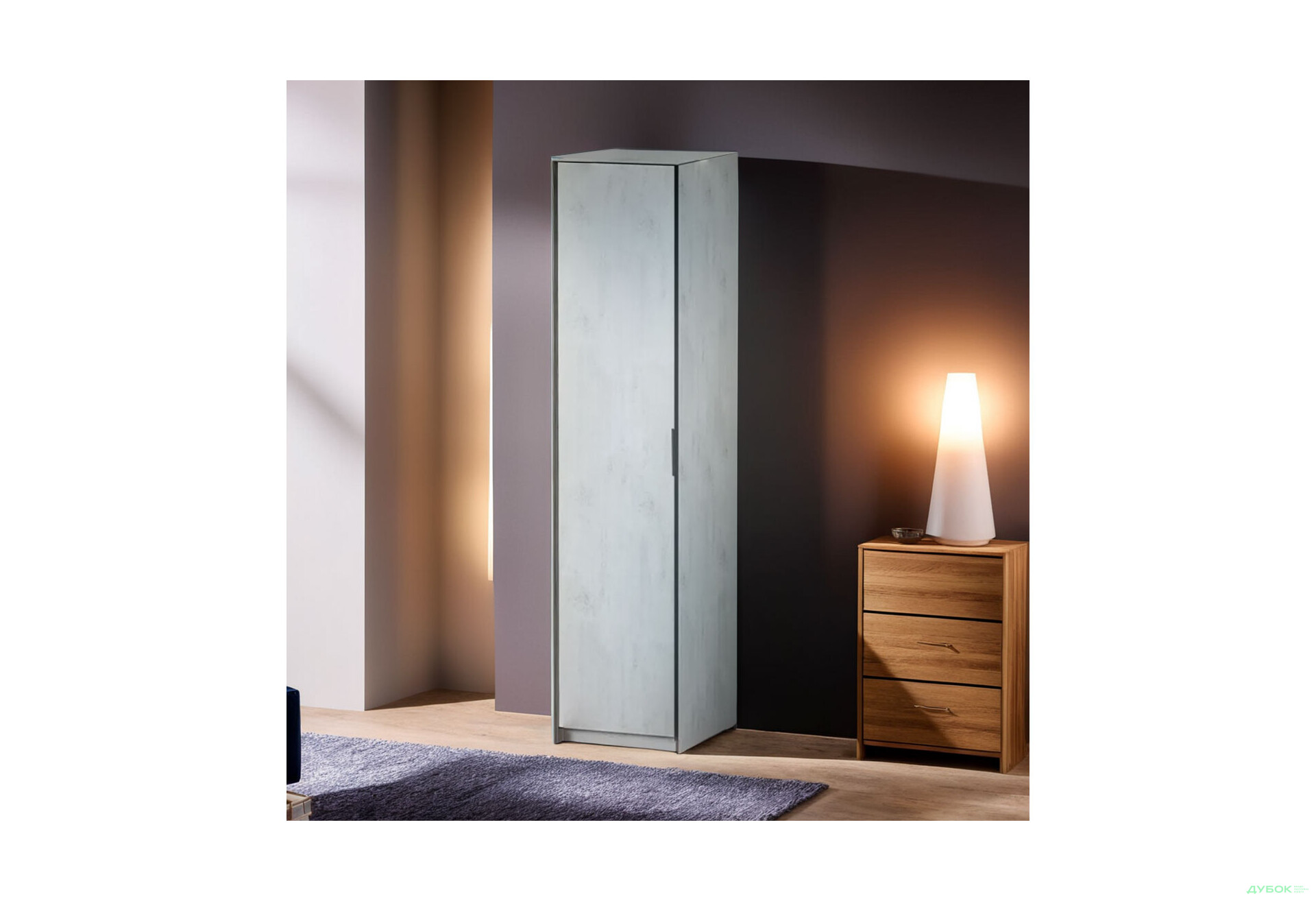 Зображення 2 - Шафа Moreli F-0005 Forte / Форте, 55 см бетон тефра