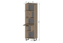 Зображення 3 - Стелаж Moreli F-0016 Forte / Форте, 55 см бетон тефра