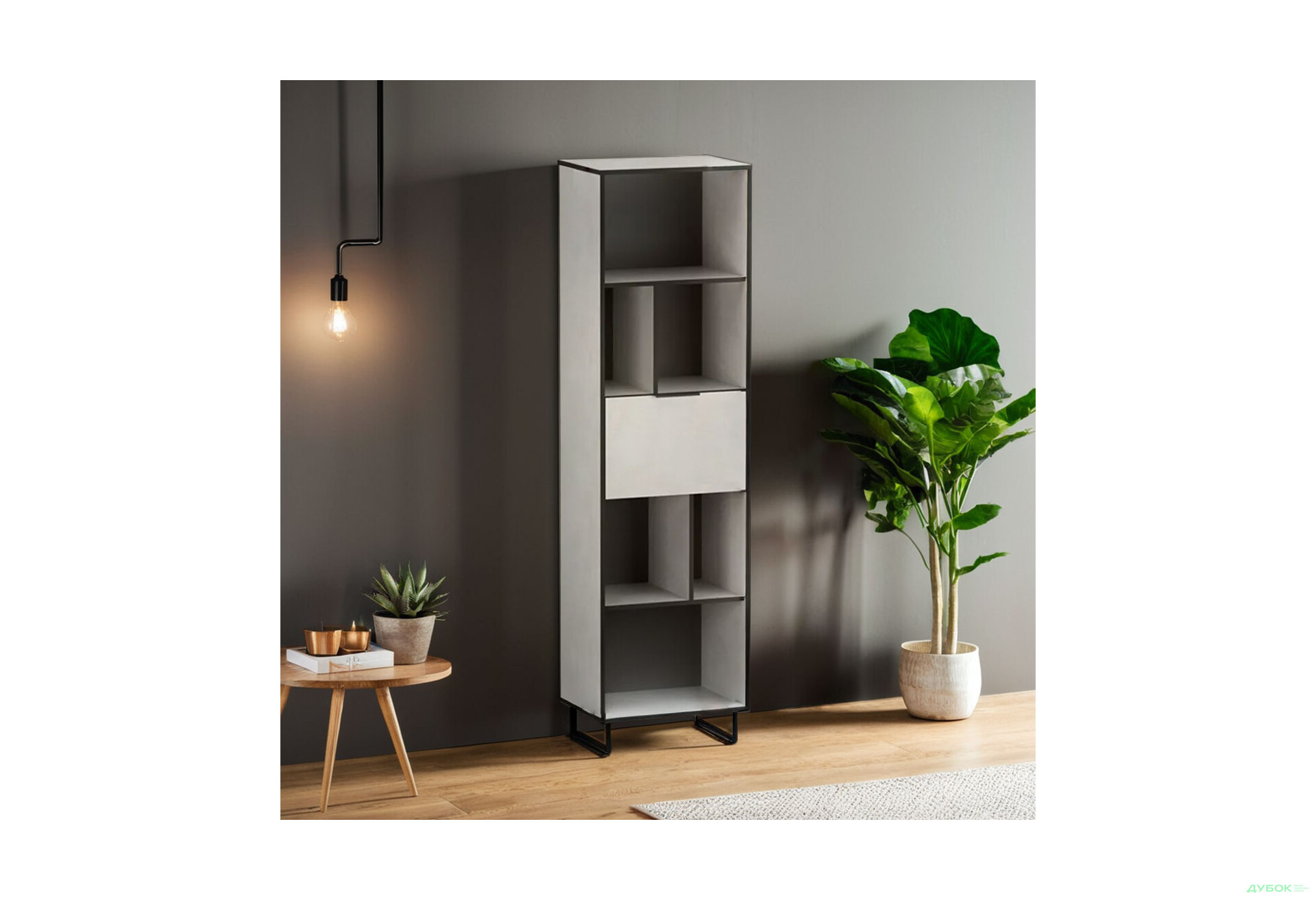 Зображення 2 - Стелаж Moreli F-0016 Forte / Форте, 55 см бетон тефра