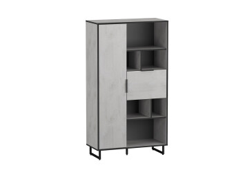 Стелаж комбі Moreli F-0006 Forte / Форте, 90 см бетон тефра