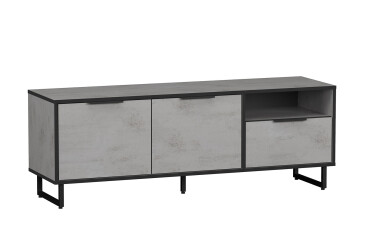 ТВ тумба Moreli F-0007 Forte / Форте, 140 см бетон тефра