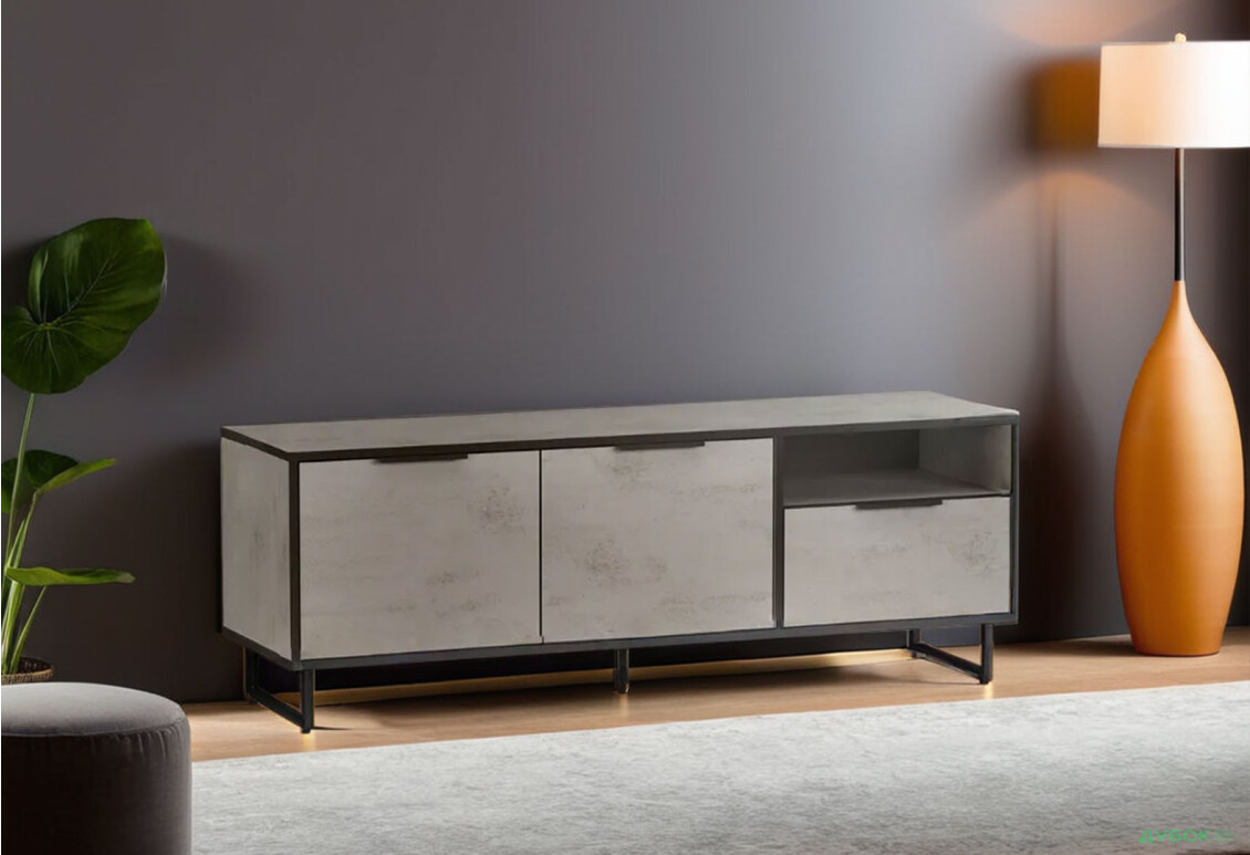 ТВ тумба Moreli F-0007 Forte / Форте, 140 см бетон тефра - Зображення 2 Зображення 2 - ТВ тумба Moreli F-0007 Forte / Форте, 140 см бетон тефра