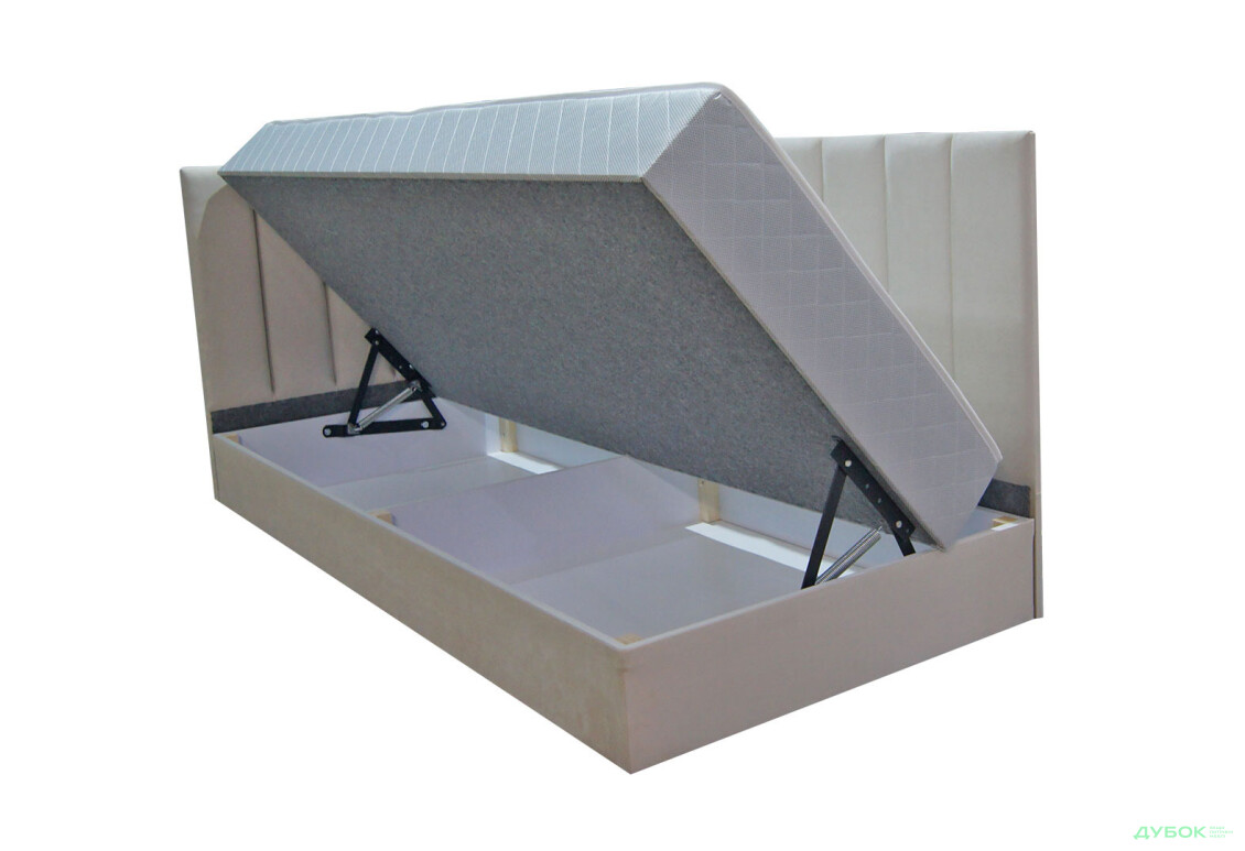 Ліжко-подіум Vika Перлина 90х200 см підйомне з матрацом, збірка ліва, беж (Malcolm 55) - Зображення 4 Зображення 4 - Ліжко-подіум Vika Перлина 90х200 см підйомне з матрацом, збірка ліва, беж (Malcolm 55)