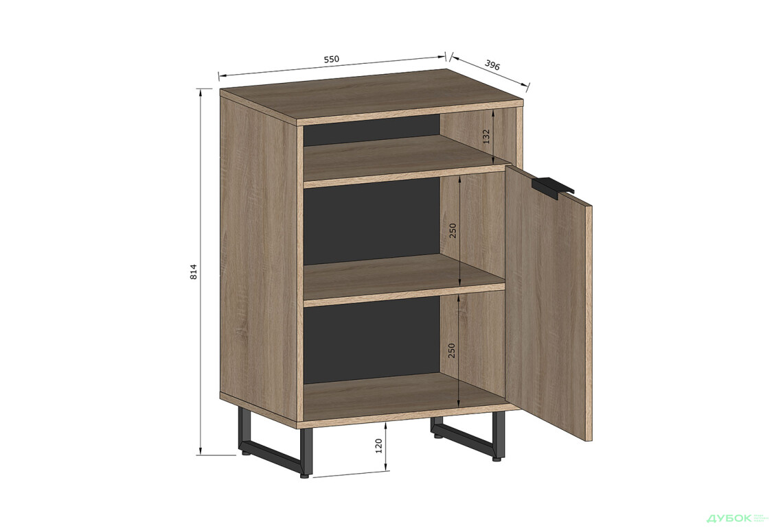 Комод Moreli F-0003 Forte / Форте, 55 см дуб гранж пісочний - Зображення 3 Зображення 3 - Комод Moreli F-0003 Forte / Форте, 55 см дуб гранж пісочний