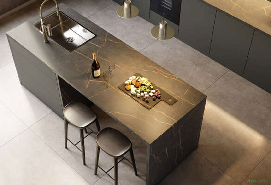 К698 стільниця Неро Бронзо R-3 38 мм Кроноспан - Зображення 2 Зображення 2 - К698 стільниця Неро Бронзо R-3 38 мм Кроноспан