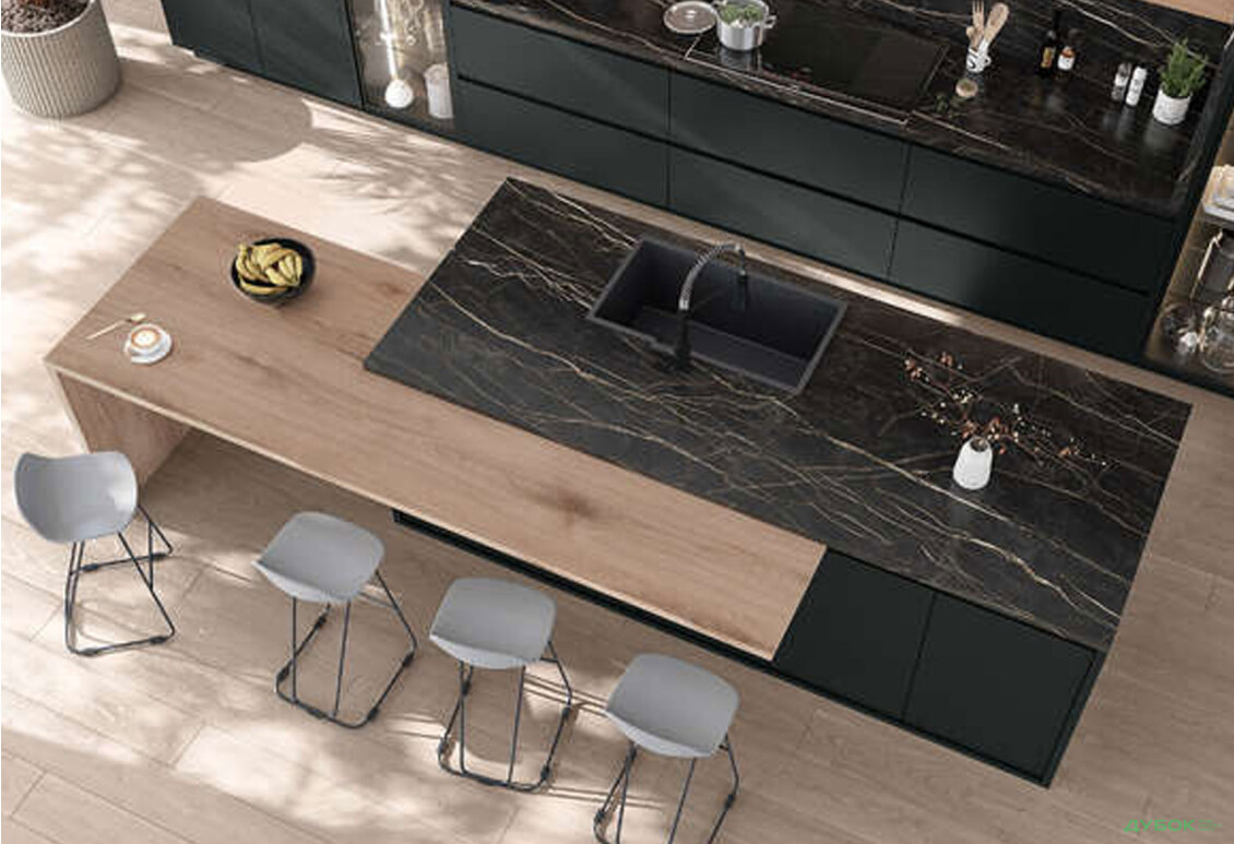 К698 стільниця Неро Бронзо R-3 38 мм Кроноспан - Зображення 3 Зображення 3 - К698 стільниця Неро Бронзо R-3 38 мм Кроноспан