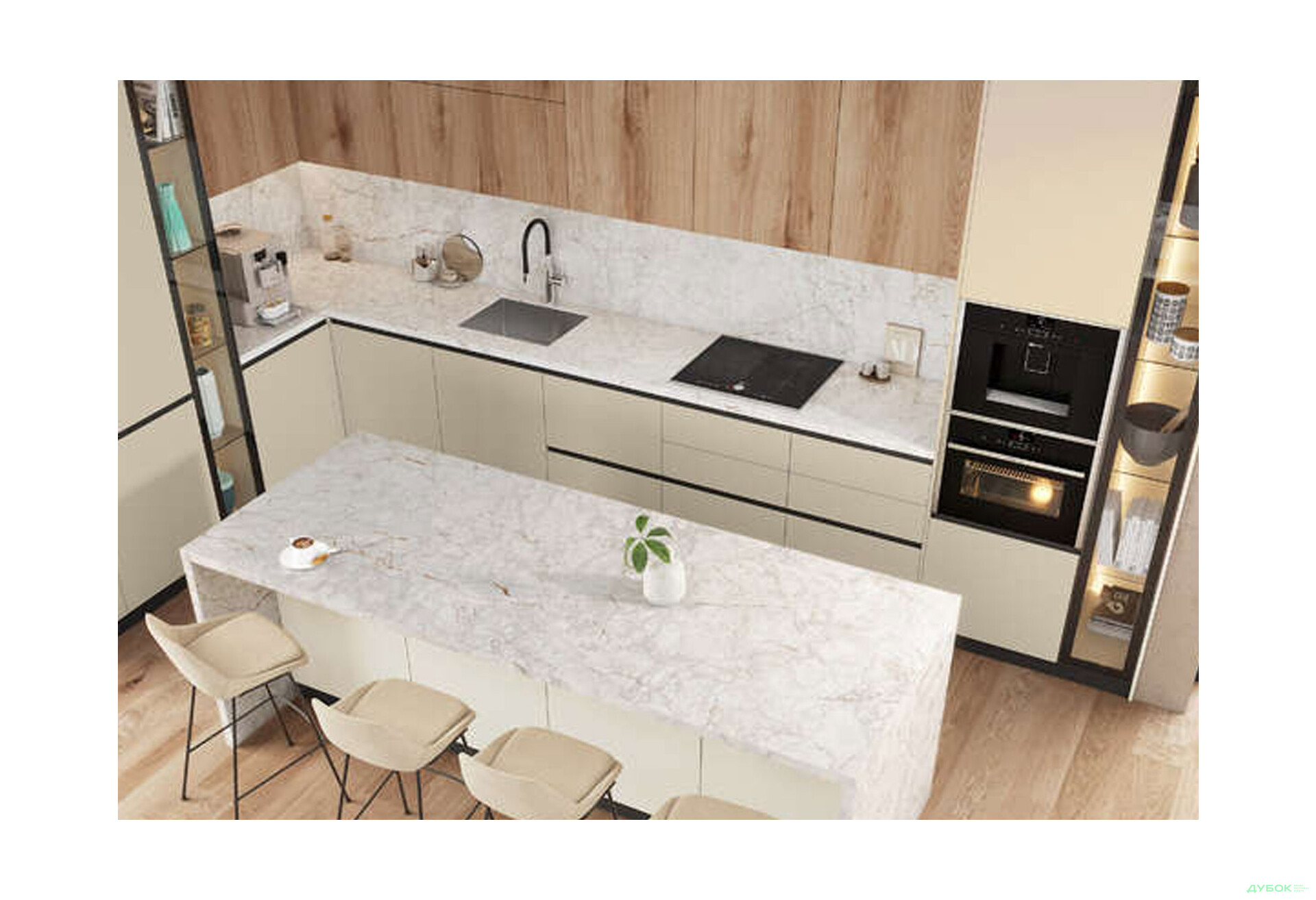 K703 стільниця Портобелло Елеганте R-3 38 мм Кроноспан - Зображення 2 Зображення 2 - K703 стільниця Портобелло Елеганте R-3 38 мм Кроноспан