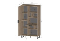 Зображення 2 - Стелаж комбі Moreli F-0006 Forte / Форте, 90 см бетон темний