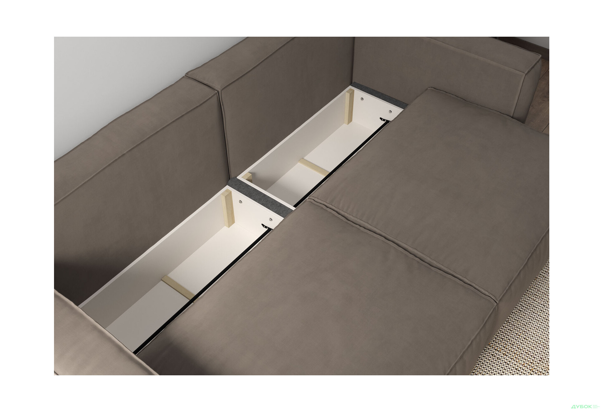 Диван Вика Микадо 242x115 см, темный беж (Simple 6) - Изображение 6 Изображение 6 - Диван Вика Микадо 242x115 см, темный беж (Simple 6)