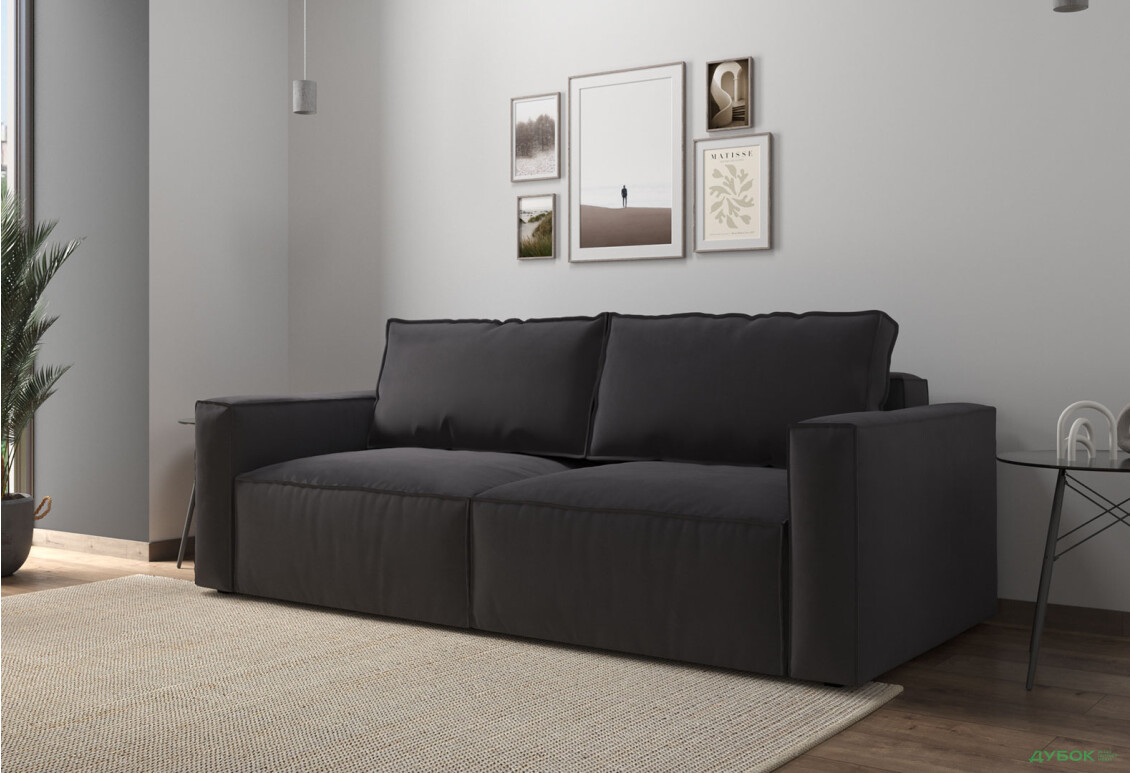 Диван Вика Микадо 242x115 см, темно-серый (Aura 17) - Изображение 2 Изображение 2 - Диван Вика Микадо 242x115 см, темно-серый (Aura 17)