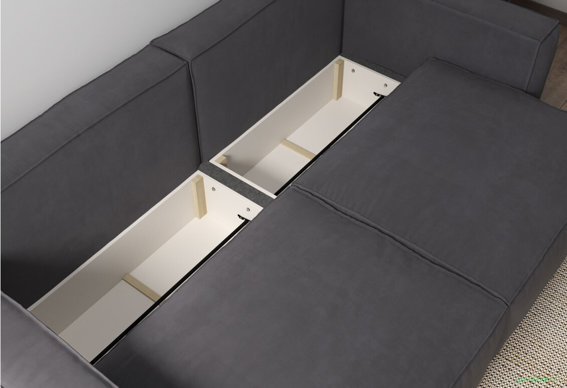 Диван Вика Микадо 242x115 см, темно-серый (Aura 17) - Изображение 6 Изображение 6 - Диван Вика Микадо 242x115 см, темно-серый (Aura 17)