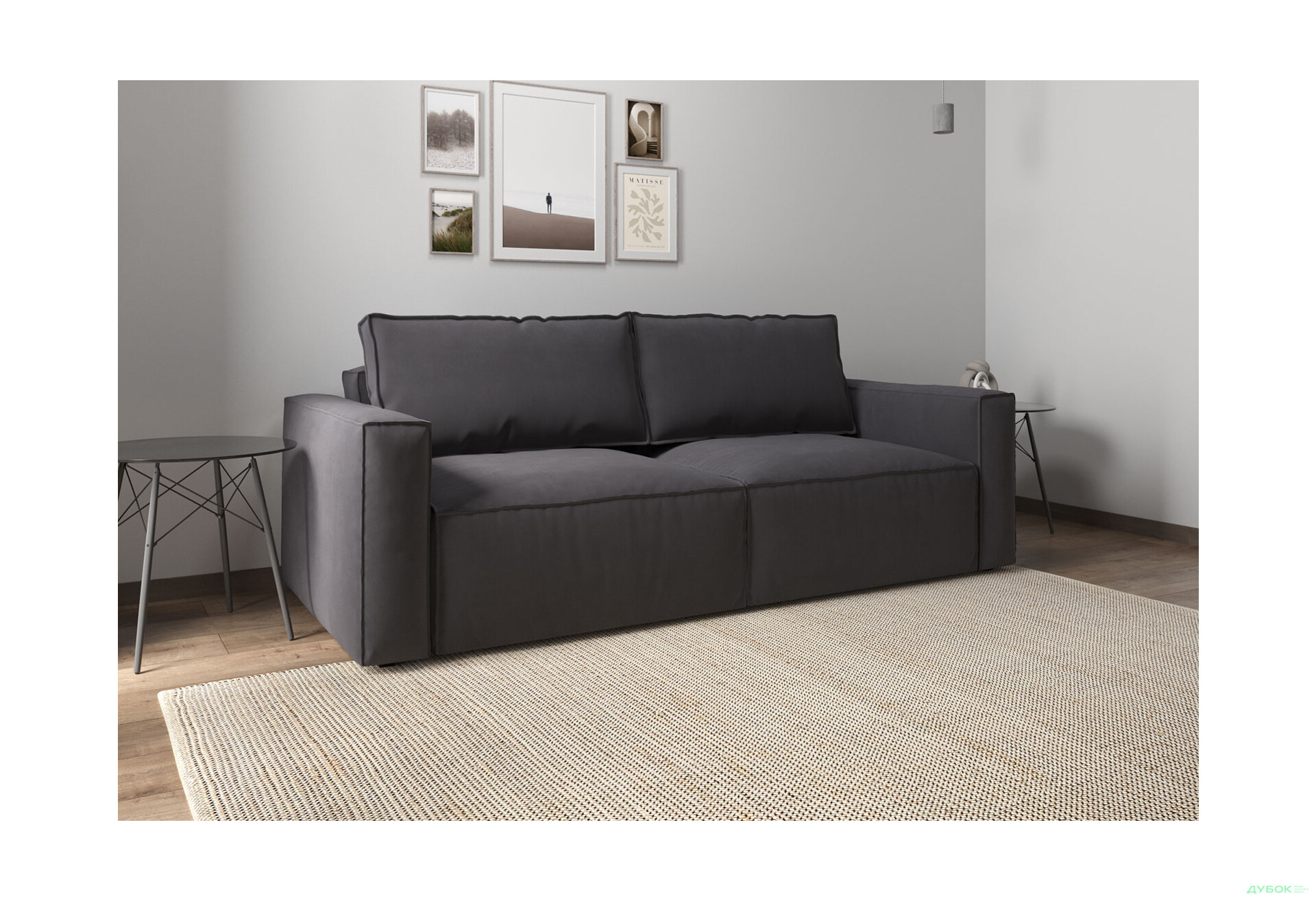 Диван Вика Микадо 242x115 см, темно-серый (Aura 17) - Изображение 4 Изображение 4 - Диван Вика Микадо 242x115 см, темно-серый (Aura 17)