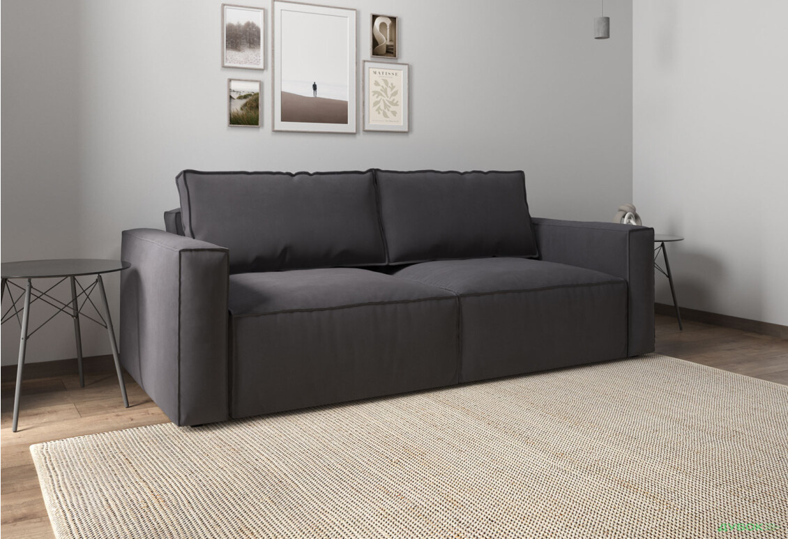 Диван Вика Микадо 242x115 см, темно-серый (Aura 17) - Изображение 4 Изображение 4 - Диван Вика Микадо 242x115 см, темно-серый (Aura 17)