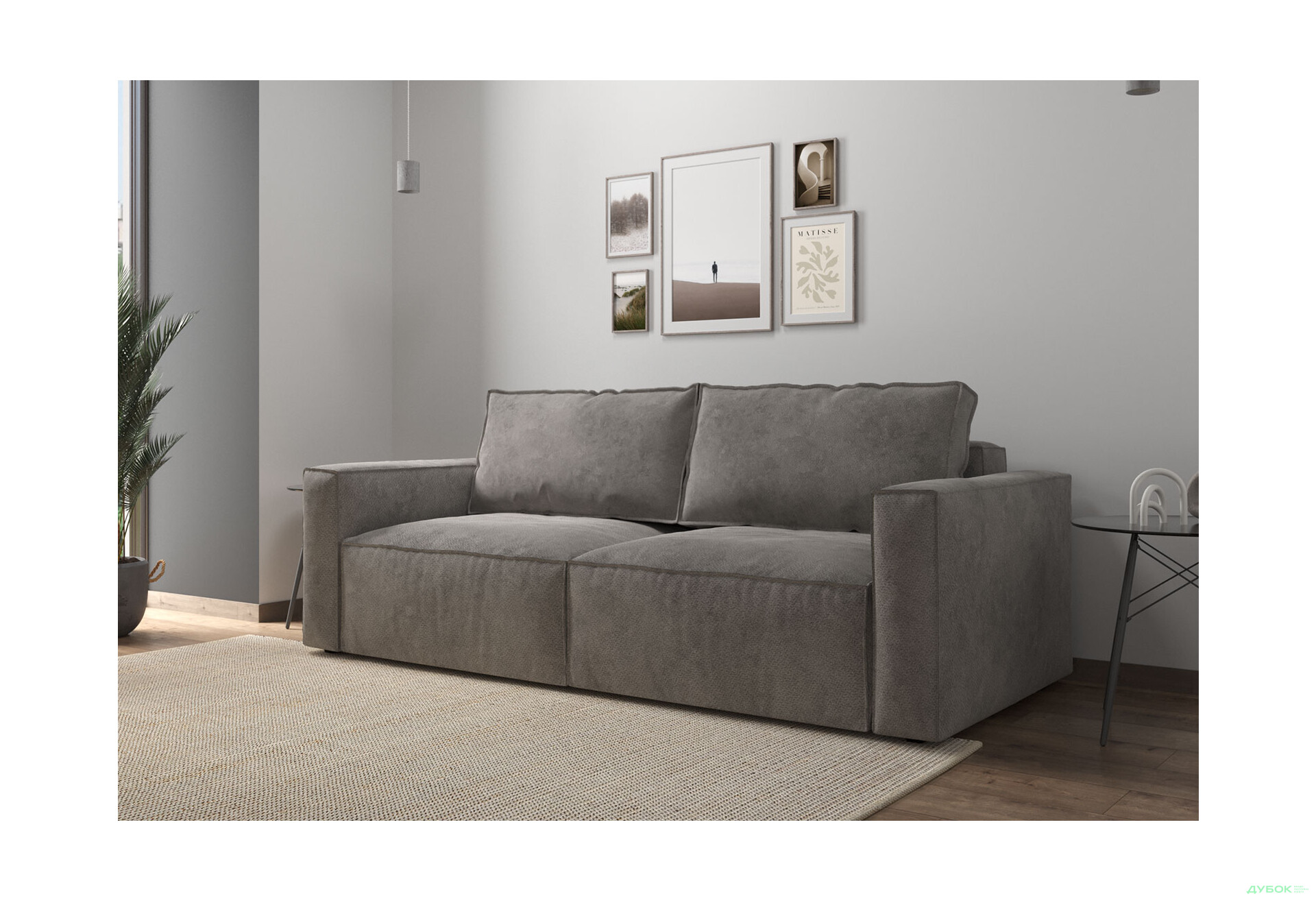 Изображение 2 - Диван Вика Микадо 242x115 см, светло-серый (Saga Antelope 4)