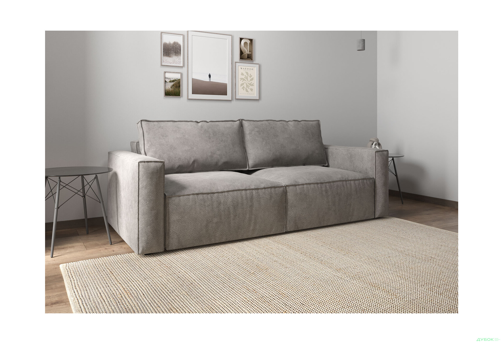 Изображение 3 - Диван Вика Микадо 242x115 см, светло-серый (Saga Antelope 4)