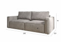 Изображение 8 - Диван Вика Микадо 242x115 см, светло-серый (Saga Antelope 4)