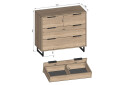 Комод Moreli F-0008 Forte / Форте, 90 см дуб кверкус - Зображення 3 Зображення 3 - Комод Moreli F-0008 Forte / Форте, 90 см дуб кверкус