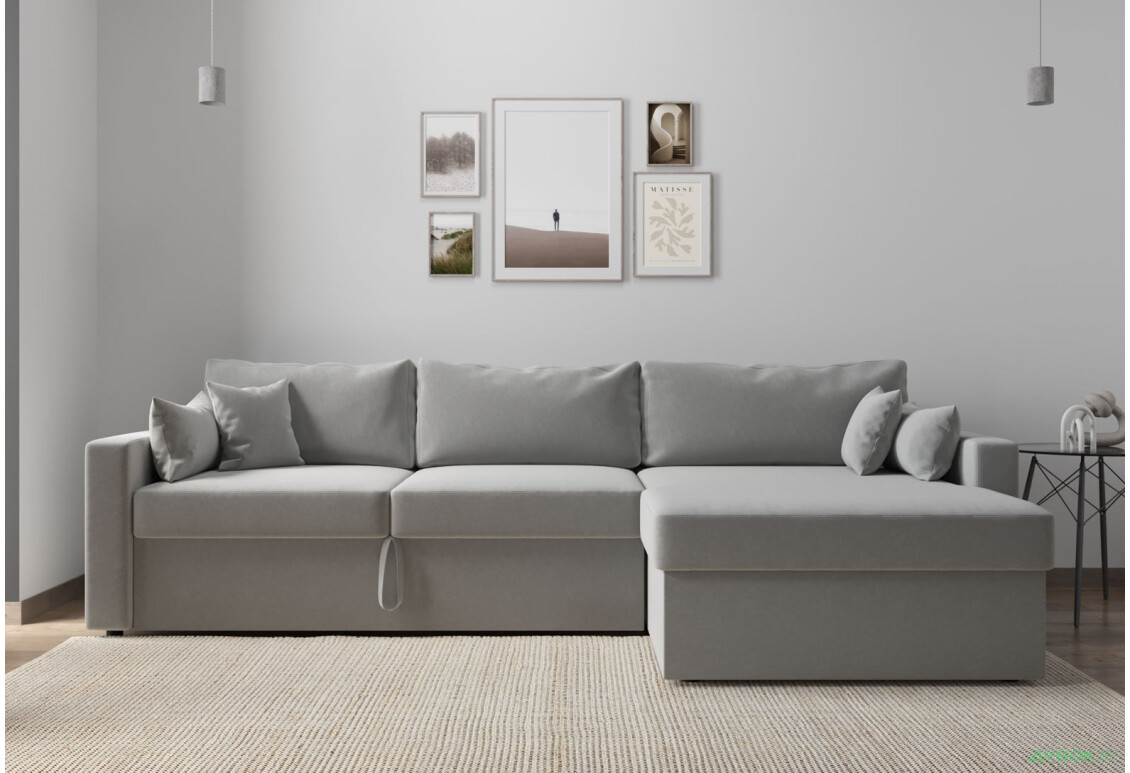 М'який куточок Vika Титан Люкс 293x172 см, світло-сірий (Madera 20, задня спинка в основній тканині) - Зображення 3 Зображення 3 - М'який куточок Vika Титан Люкс 293x172 см, світло-сірий (Madera 20, задня спинка в основній тканині)