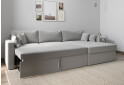 Зображення 5 - М'який куточок Vika Титан Люкс 293x172 см, світло-сірий (Madera 20, задня спинка в основній тканині)