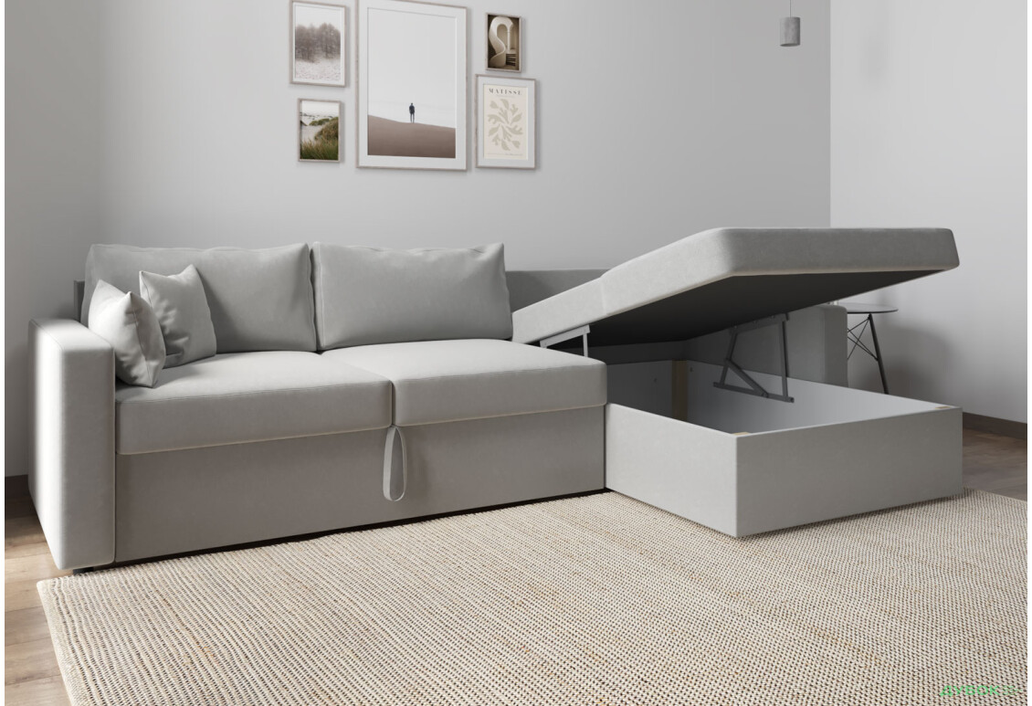 М'який куточок Vika Титан Люкс 293x172 см, світло-сірий (Madera 20, задня спинка в основній тканині) - Зображення 6 Зображення 6 - М'який куточок Vika Титан Люкс 293x172 см, світло-сірий (Madera 20, задня спинка в основній тканині)