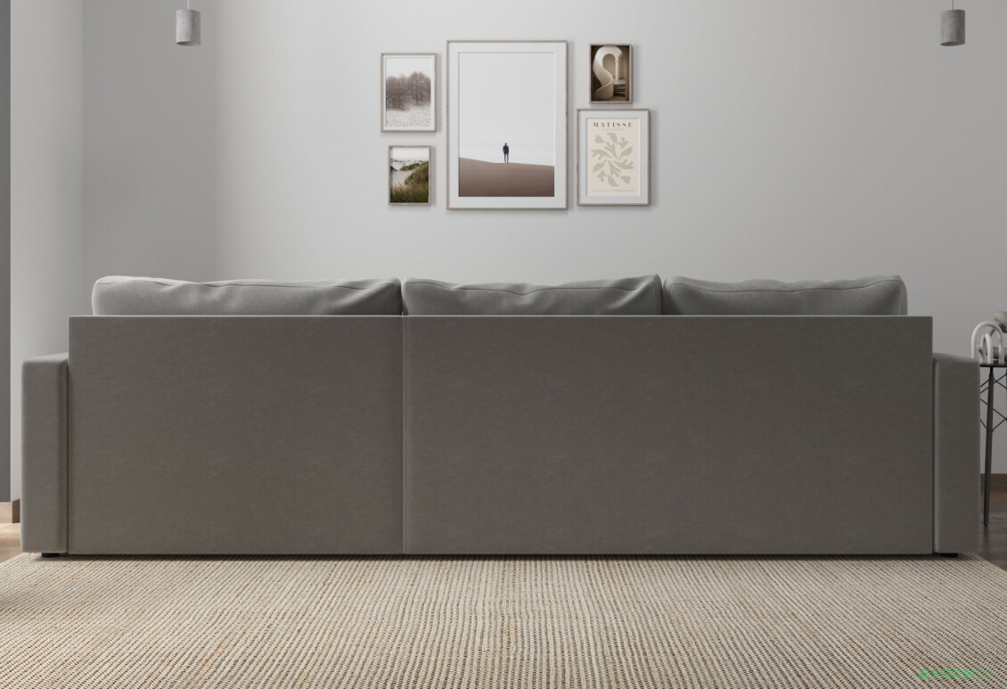 М'який куточок Vika Титан Люкс 293x172 см, світло-сірий (Madera 20, задня спинка в основній тканині) - Зображення 7 Зображення 7 - М'який куточок Vika Титан Люкс 293x172 см, світло-сірий (Madera 20, задня спинка в основній тканині)