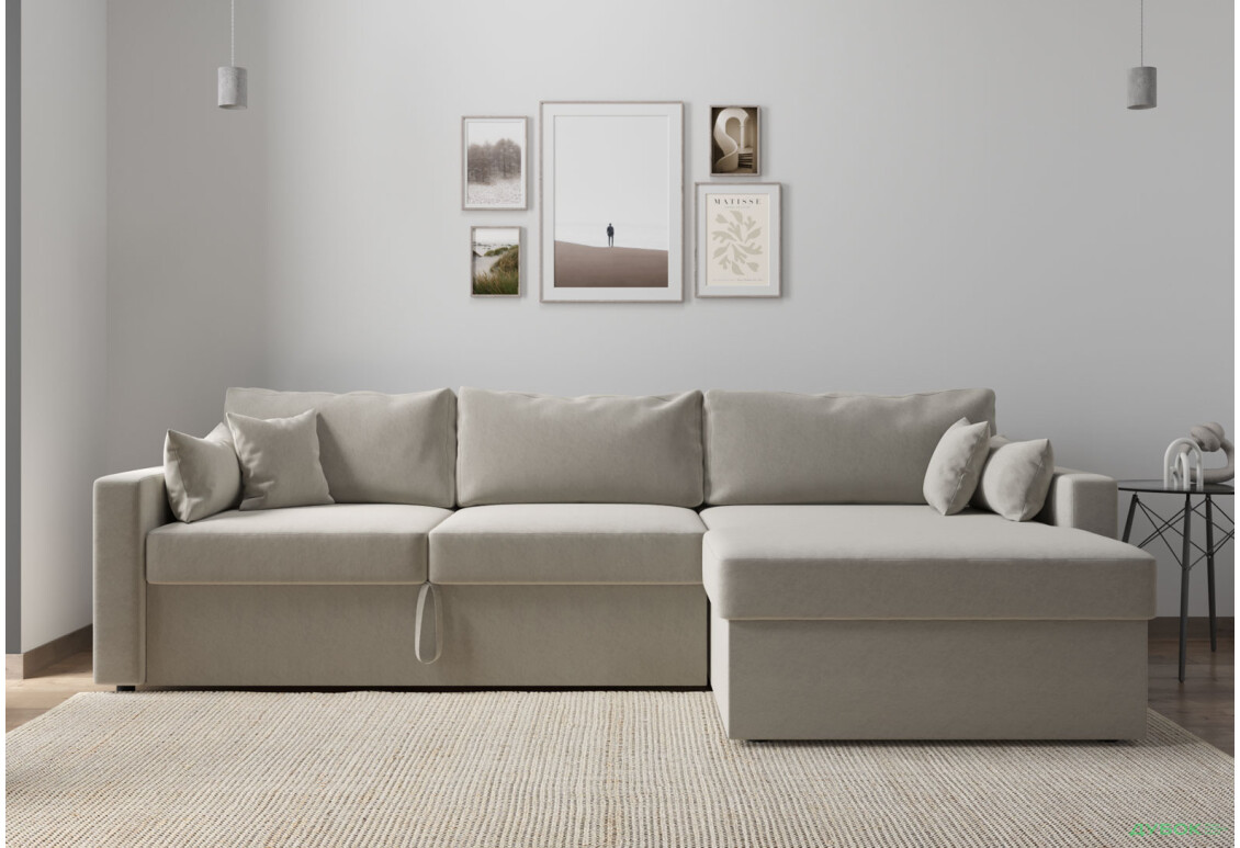 М'який куточок Vika Титан Люкс 293x172 см, світло-бежевий (Steam 4, задня спинка в основній тканині) - Зображення 3 Зображення 3 - М'який куточок Vika Титан Люкс 293x172 см, світло-бежевий (Steam 4, задня спинка в основній тканині)