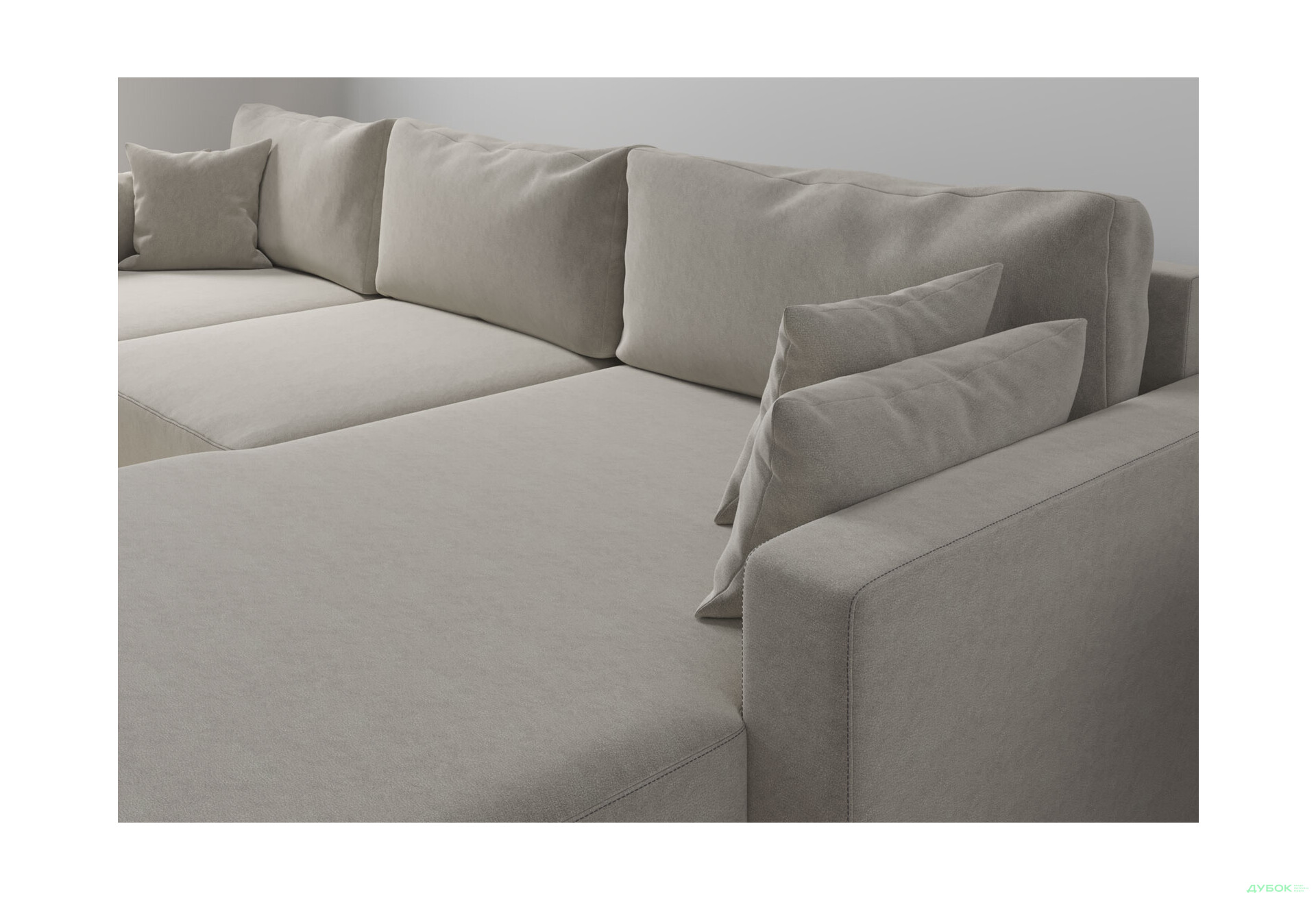 М'який куточок Vika Титан Люкс 293x172 см, світло-бежевий (Steam 4, задня спинка в основній тканині) - Зображення 4 Зображення 4 - М'який куточок Vika Титан Люкс 293x172 см, світло-бежевий (Steam 4, задня спинка в основній тканині)