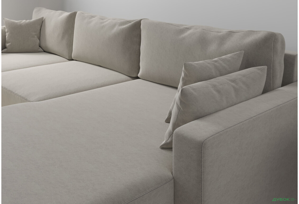 М'який куточок Vika Титан Люкс 293x172 см, світло-бежевий (Steam 4, задня спинка в основній тканині) - Зображення 4 Зображення 4 - М'який куточок Vika Титан Люкс 293x172 см, світло-бежевий (Steam 4, задня спинка в основній тканині)