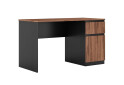 Стіл Світ Меблів Фріда з шухлядою і тумбою 128 см, чорний / дуб ліворно - Зображення 1 Зображення 1 - Стіл Світ Меблів Фріда з шухлядою і тумбою 128 см, чорний / дуб ліворно