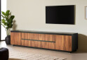 Тумба під ТВ Світ Меблів Фріда з шухлядами і дверцятами 230 см, чорний / дуб ліворно - Зображення 2 Зображення 2 - Тумба під ТВ Світ Меблів Фріда з шухлядами і дверцятами 230 см, чорний / дуб ліворно