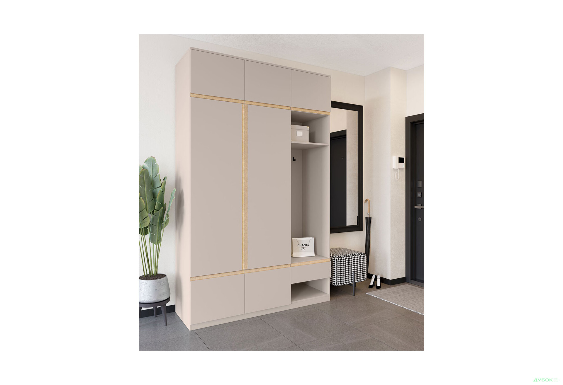 Передпокій Світ Меблів Фріда 150 см, тоффі / дуб сонома - Зображення 1 Зображення 1 - Передпокій Світ Меблів Фріда 150 см, тоффі / дуб сонома