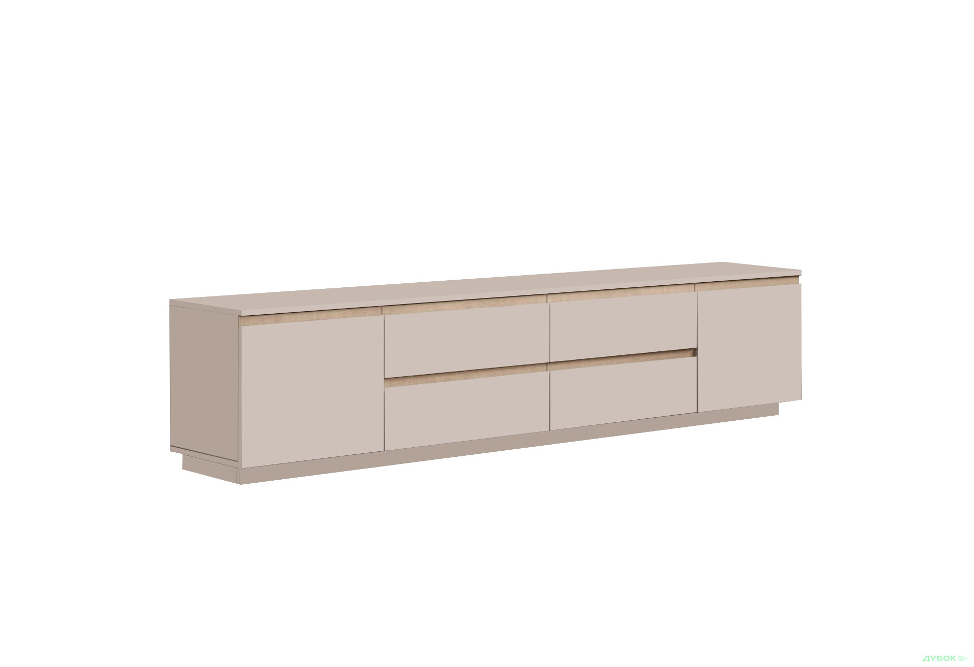 Тумба під ТВ Світ Меблів Фріда з шухлядами і дверцятами 230 см, тоффі / дуб сонома - Зображення 3 Зображення 3 - Тумба під ТВ Світ Меблів Фріда з шухлядами і дверцятами 230 см, тоффі / дуб сонома