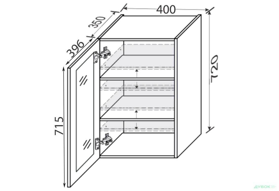 Изображение 2 - Верх 40В/720 1дв витрина Мэри / Mary МироМарк