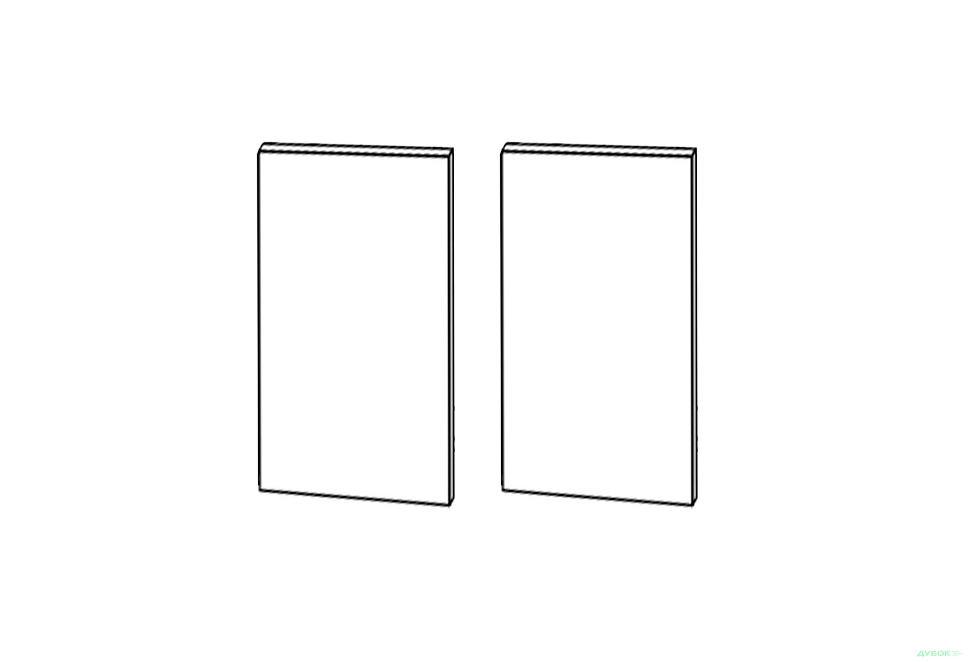 Зображення 1 - Фасад КутВ 90° 2дв 650х650 900мм Мері Pro Blum MiroMark